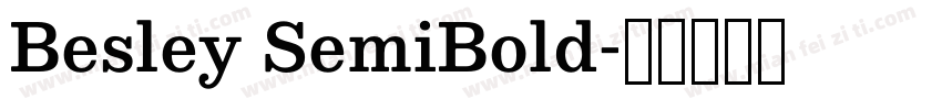 Besley SemiBold字体转换